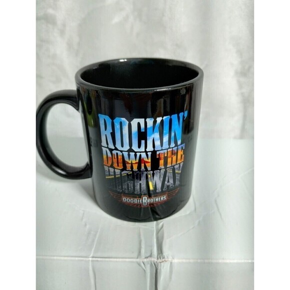 The Doobie Brother's Rockin Down The Highway Black 8oz Coffee / Tea  Mug… - Picture 3 of 6